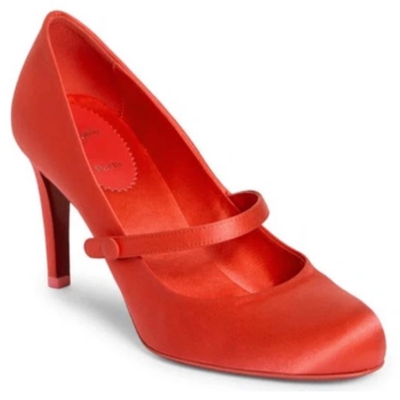 Christian Louboutin Pumppie Ole Red Mary Jane Heels Shoes 41 $870 - Picture 1 of 16